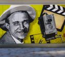 A mural in honour of Eduard Tisse, the classic of world cinema