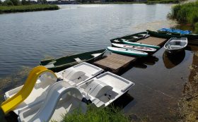 Pedal catamaran, SUP board and boat rental 